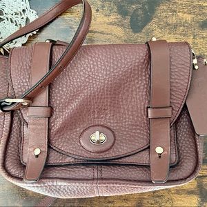 Coach Bleecker Mini Brooklyn Messenger Bag in Pebbled Leather